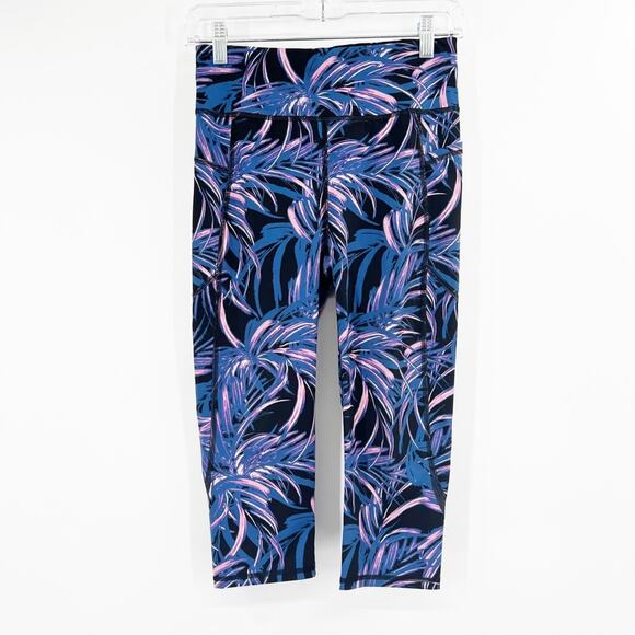 Sweaty Betty Zero Gravity 7/8” Leggings Floral Palm Print - Picture 1 of 6